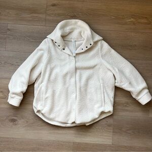 Alo Yoga Sherpa Jacket - Cream Ivory - Size M - Cozy Fleece